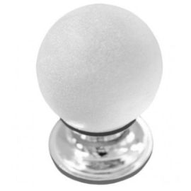 30mm Frosted Glass Ball Knobs (Pack of 2)