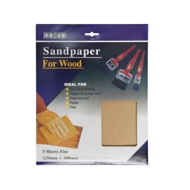 Dosco Sandpaper for Wood - 5 Sheets - Coarse