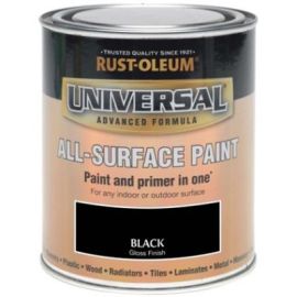 Rust-Oleum Universal All Surface Paint Black Gloss 250ml
