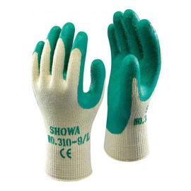 Showa Green / White Gloves - L