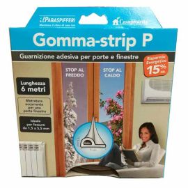 Gomma-Strip P Self-Adhesive Foam Draught Excluder - Brown 6m