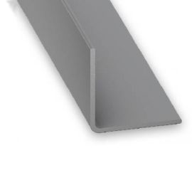 Grey PVC Equal Corner Profile - 10mm x 10mm x 1m