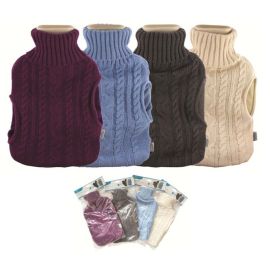 Ashley Knitted Cover With Built In Pockets Hot Water Bottle - 2L