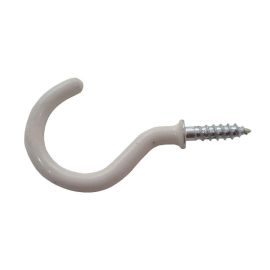 White PVC Cup Hook - 50mm