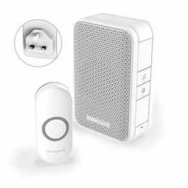 Honeywell Wireless Plug In Doorbell with Push Button - White