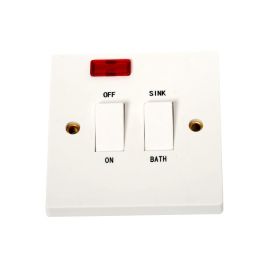 Dual 20A Immersion Switch With Neon Light