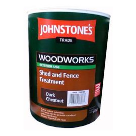 Johnstones Woodworks Shed & Fence Treatment - Dark Chestnut 5L