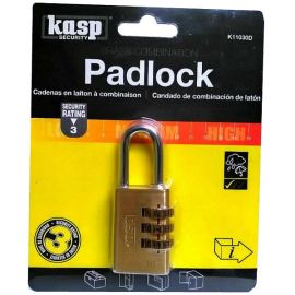 Kasp Security Brass 30mm Combination Padlock