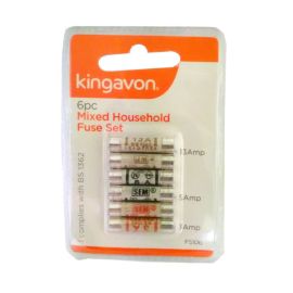 Kingavon 6 Piece Mixed Household Fuse Set