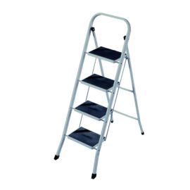 Blue Canyon Grey Non-Slip 4 Step Ladder