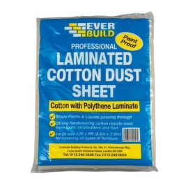Everbuild Professional Laminated Cotton Dust Sheet - 12 x 9 Ft