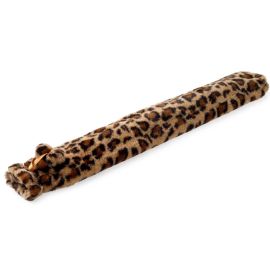 Long Hot Water Bottle With Leopard Print Faux Fur Cover