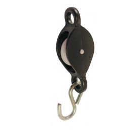 Perry Black Single Line Cast Pulley With Hook - 38mm