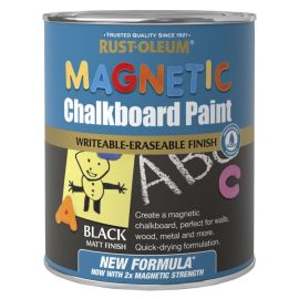 Rust-Oleum Black Magnetic Matt Chalkboard Paint - 750ml