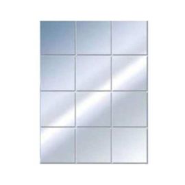 15cm x 15cm Self Adhesive Mirror Tiles - Pack of 12