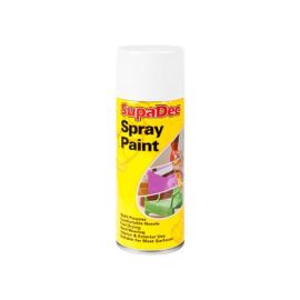 SupaDec Spray Paint White Matt 400ml