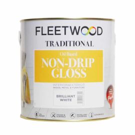 Fleetwood Non-Drip Gloss Paint - Brilliant White 2.5L