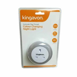 Kingavon Automatic Plug Through Colour Changing Night Light