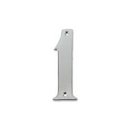 Polished Chrome  Face Fixing Numeral - 1