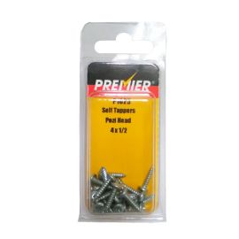 Premier Self Tappers Pozi Head Screws - 4 x ½ - Pack of 25