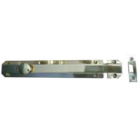 Polished Brass (202mm) Surface Door Bolt with 3 Keeps