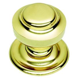 Polished Brass Victorian Round Centre Door Knob