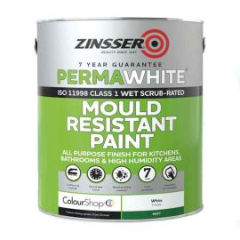 Zinsser Perma-White Mould Resistant Paint - White Matt 2.5L