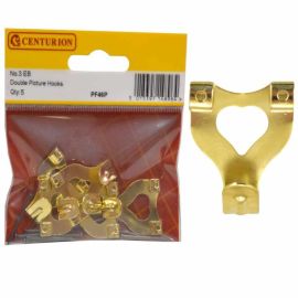 Centurion No.3 EB Double Picture Hooks - Pack Of 5