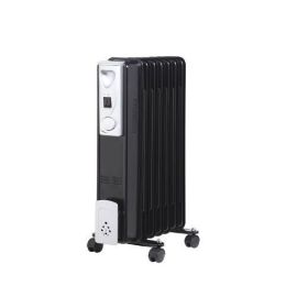 Pifco 1500W Tall Oil Filled Radiator - Black Finish