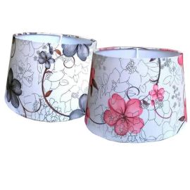Floral Lamp Shades - Beige / Pink