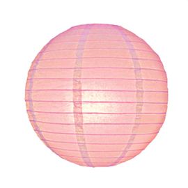 Loxton Wire Ribbed Paper Lampshade - Pink 14"