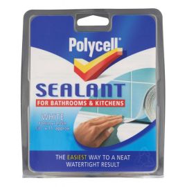 Polycell Sealant Strip Bathroom & Kitchen - White 41mm