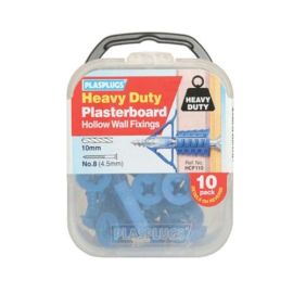 Plasplug Heavy-Duty Plasterboard Fixings (Pack of 10)