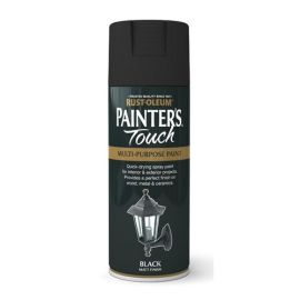 Rust-Oleum Painters Touch Spray Paint - Black Matt 400ml