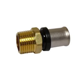 Press Fit Male Straight Connector - 16 x 1/2"