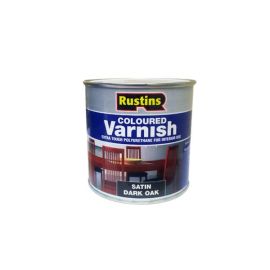 Rustins Coloured Varnish - Satin Dark Oak 250ml