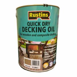 Rustins Quick Drying Decking Oil - Natural Oak 5L