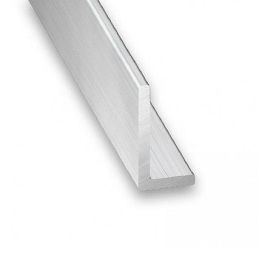 Raw Aluminium Unequal Corner Profile - 10mm x 25mm x 1m