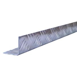 Raw Aluminium Checquer Plate Equal Corner Profile - 20mm x 20mm x 2m