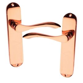Primalite Rose Copper Cadenza Lever Latch Door Handles