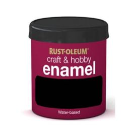 Rust-Oleum Craft and Hobby Enamel Brush Paint Black Gloss 75ml