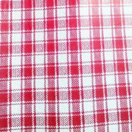 Red Checked Oilcloth