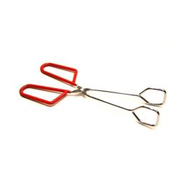 10" Food Tong With Red Handle