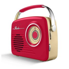 Akai Retro AM/FM Red Portable Radio