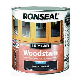 Ronseal 10 Year Wood Stain - Satin Smoked Walnut 250ml