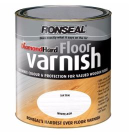 Ronseal Diamond Hard White Ash Satin Floor Varnish 2.5L