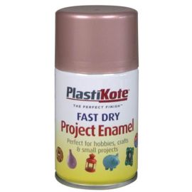 Plasti-kote Fast Dry Enamel Aerosol Paint Rose Gold - 100ml