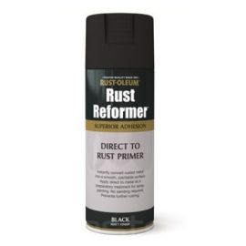 Rust-Oleum Rust Reformer Superior Adhesion Black Matt Spray Paint - 400ml