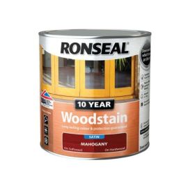 Ronseal  10 Year Woodstain -  Mahogany 750ml