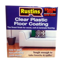 Rustins Clear Plastic Floor Coating Kit - Satin 4L